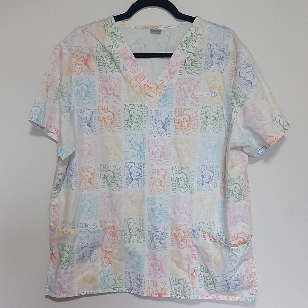Tinkerbell disney scrub top